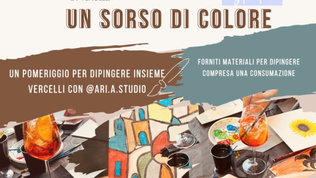 “Un sorso di colore – Laboratorio creativo con @Ari.a.studio”: al Bar Cavour, l’iniziativa di Fai Giovani Vercelli