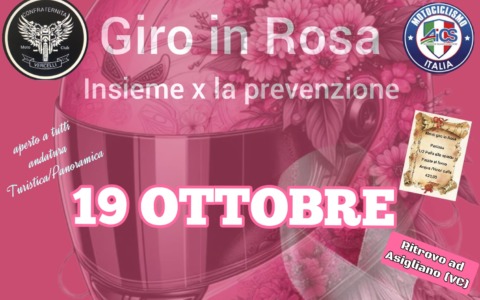 Un “Giro in rosa” del Moto Club Confraternita per aiutare la Lilt