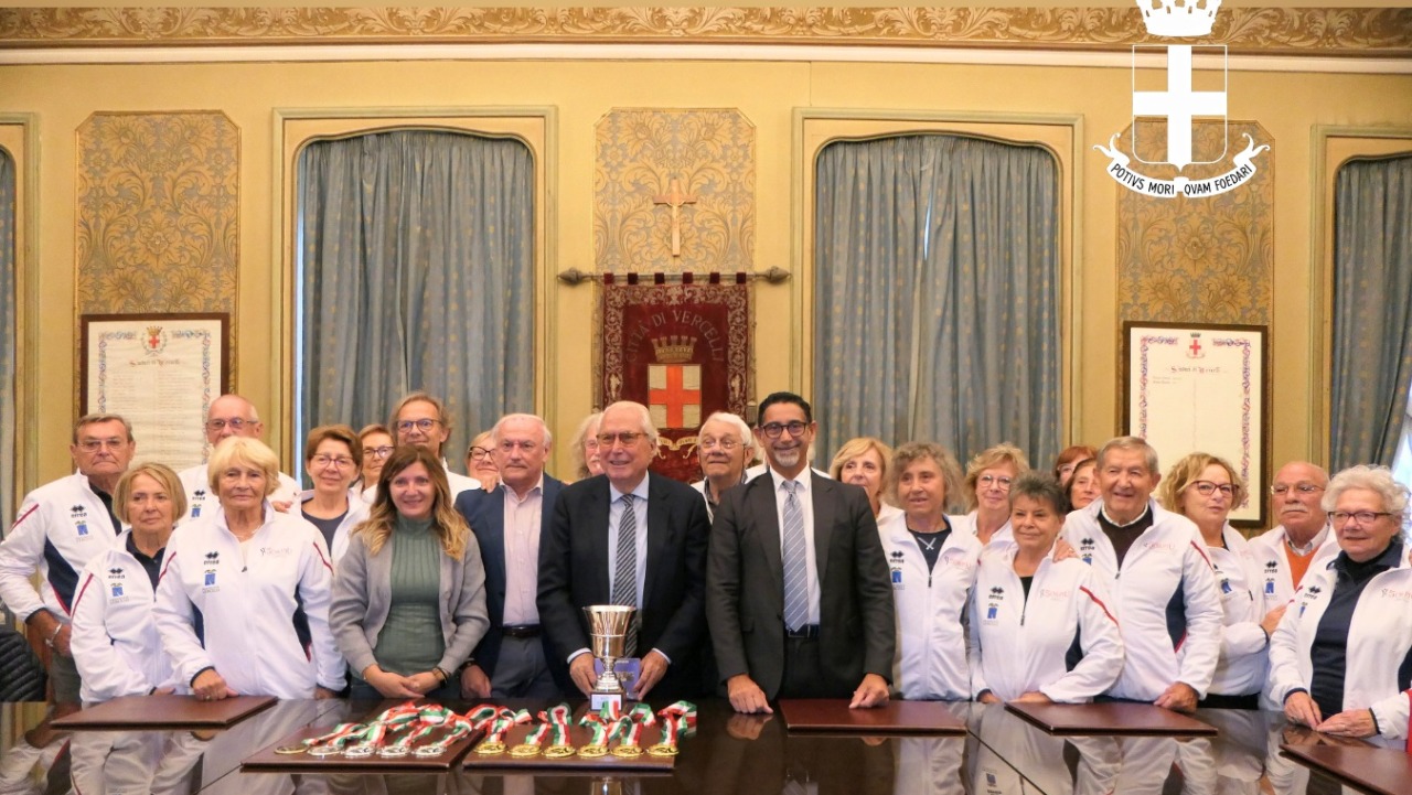 Il sindaco Scheda ha incontrato gli atleti di 50&Più dopo i successi delle Olimpiadi “over”