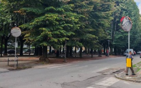 Attraversamento di via Marco Polo-viale Rimembranza verso la chiusura