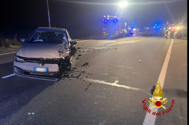 Frontale a Formigliana, due feriti in ospedale