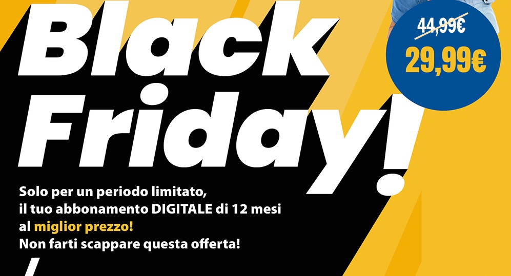 Promo Black Friday: abbonamento digitale a Notizia Oggi Vercelli con il 33% di sconto