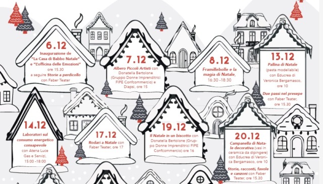 Al via sabato 6 dicembre l’Officina delle emozioni e la Casa di Babbo Natale