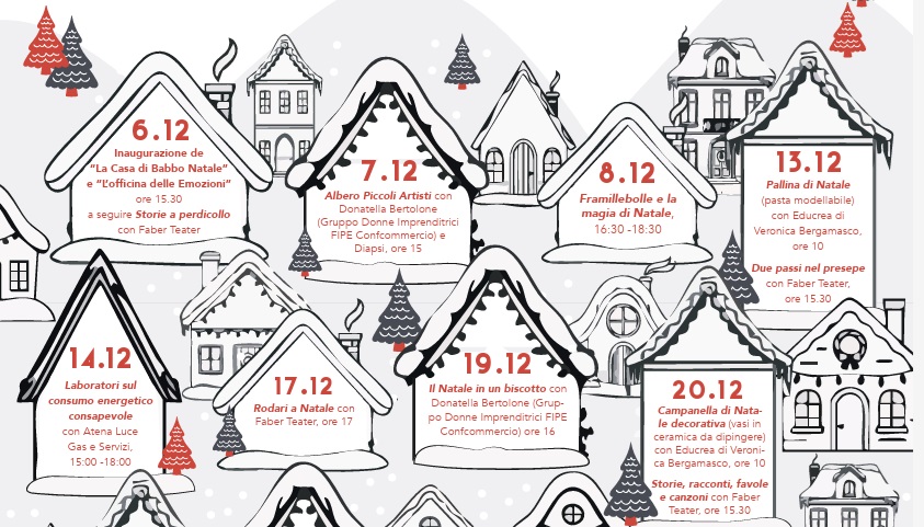 Al via sabato 6 dicembre l’Officina delle emozioni e la Casa di Babbo Natale