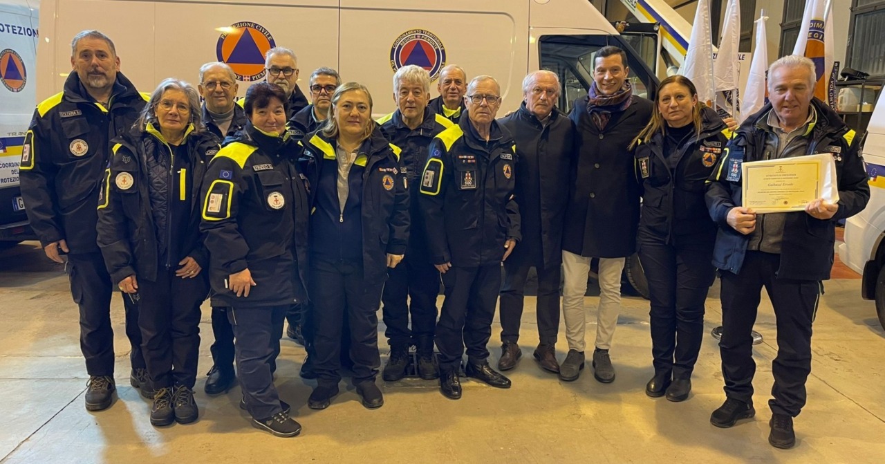 Consegna degli attestati per 200 volontari della Protezione Civile di Vercelli