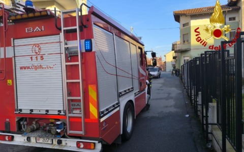 Perdita di metano a causa di un incidente stradale a Gattinara