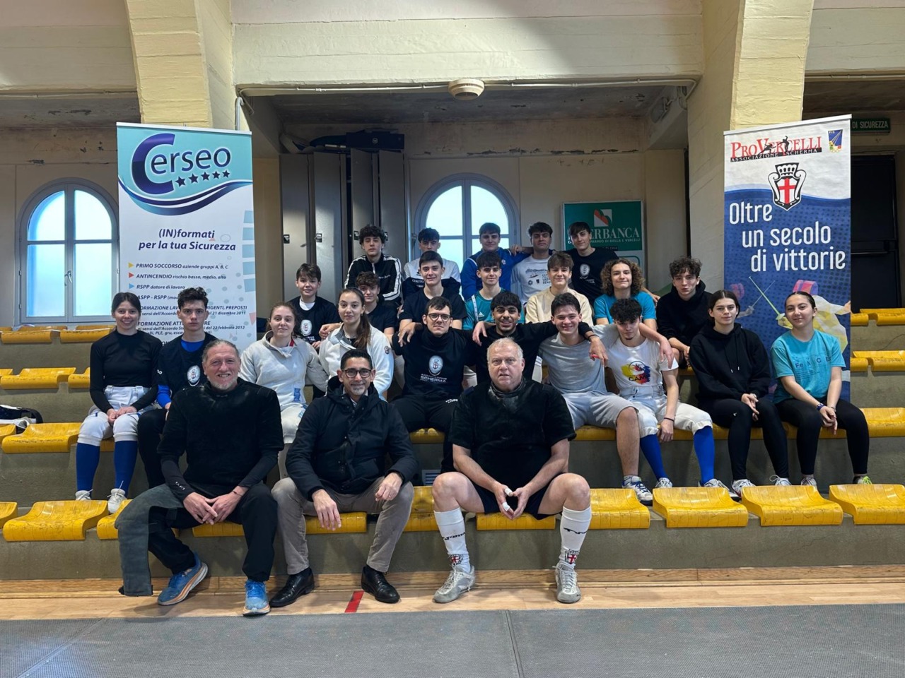 Stage prestigioso per 38 schermidori alla Pro Vercelli Scherma