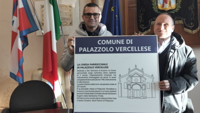 A Palazzolo Vercellese il pannello tattile racconterà ai non vedenti la chiesa di San Germano