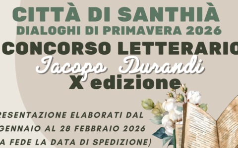 A Santhià scatta la decima edizione del concorso letterario “Jacopo Durandi”