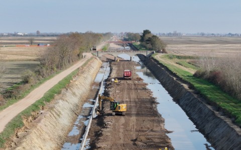 Rilevata Dora: proseguono i lavori strategici di Ovest Sesia, massima attenzione all’emergenza del ponte canale sulla Dora Baltea