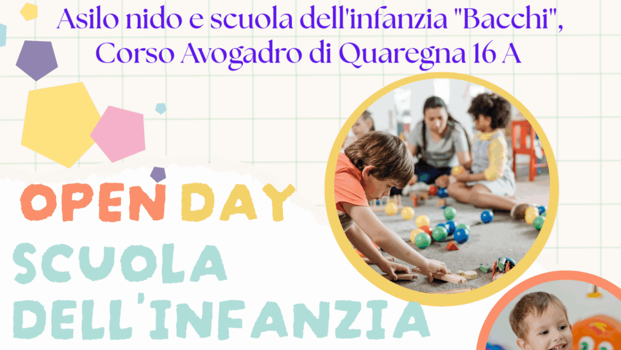 Sabato 17, primo dei due open day di gennaio della scuola dell’infanzia “Bacchi” di Vercelli
