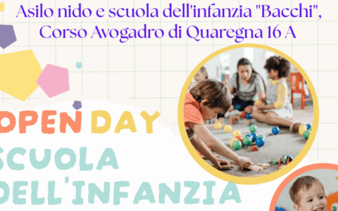 Sabato 17, primo dei due open day di gennaio della scuola dell’infanzia “Bacchi” di Vercelli