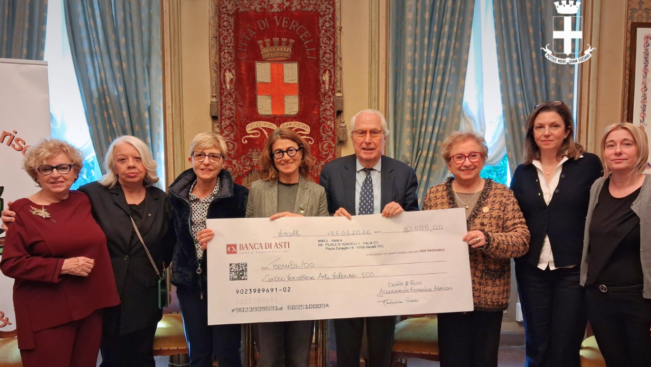 Confagricoltura Donna Piemonte, Soroptimist e Donne&Riso: tremila euro donati al Centro Antiviolenza EOS