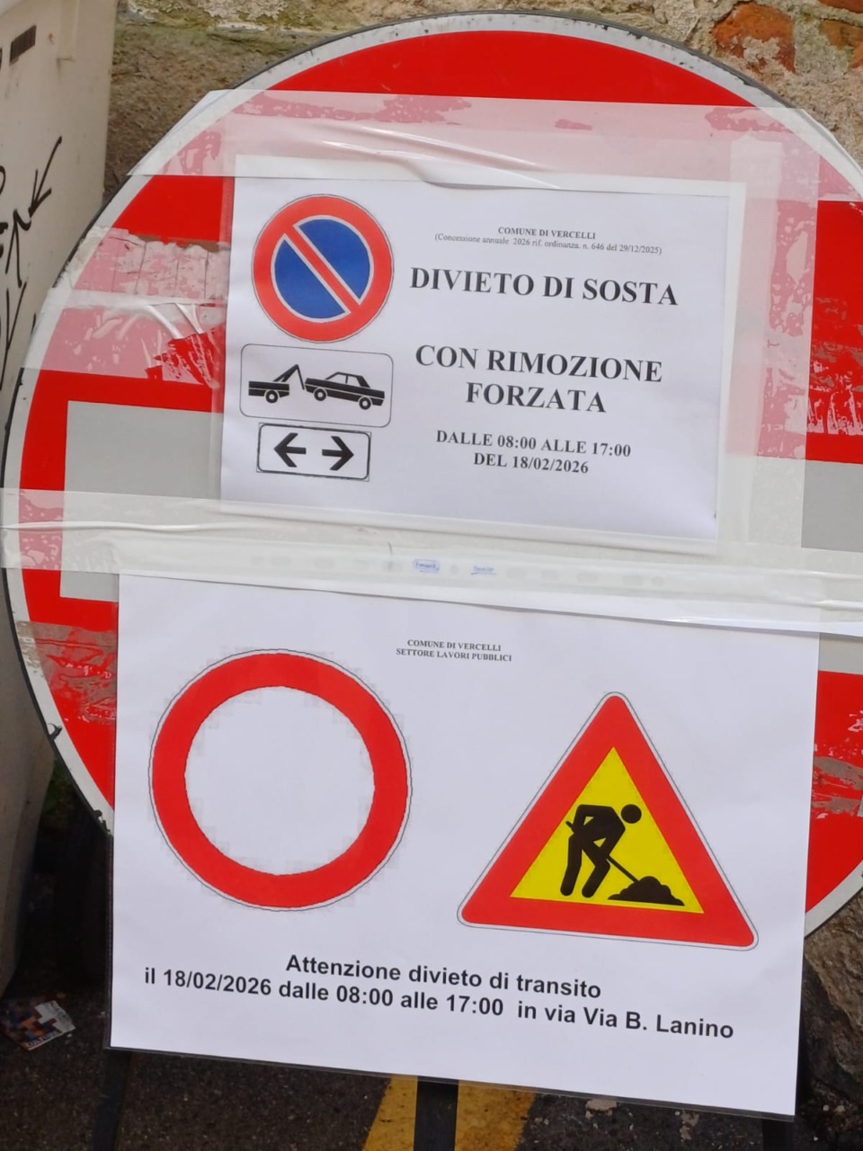 Lavori in corso: mercoledì 18 e giovedì 19 febbraio, chiusa la circolazione in via Lanino