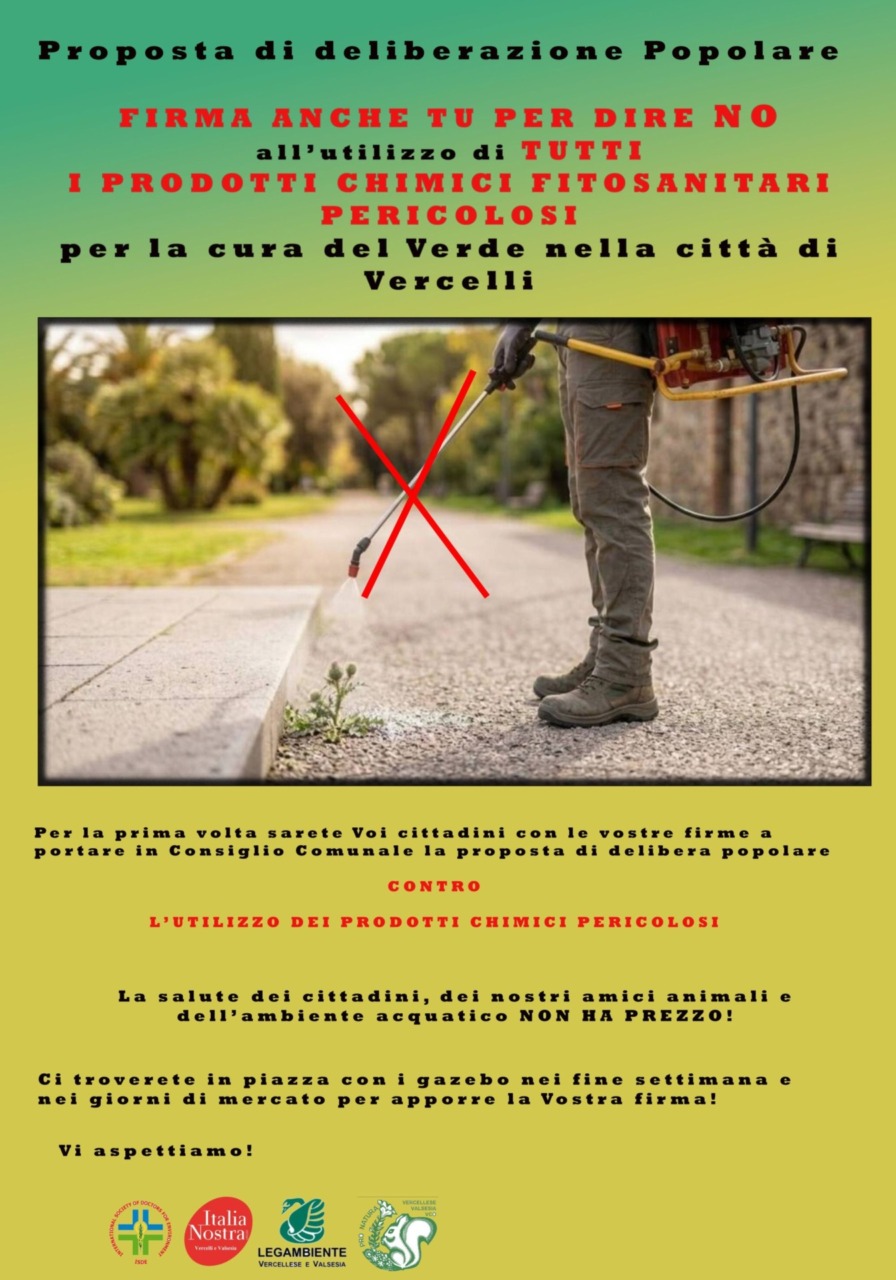 Una firma per vietare tutti i diserbanti dannosi in città
