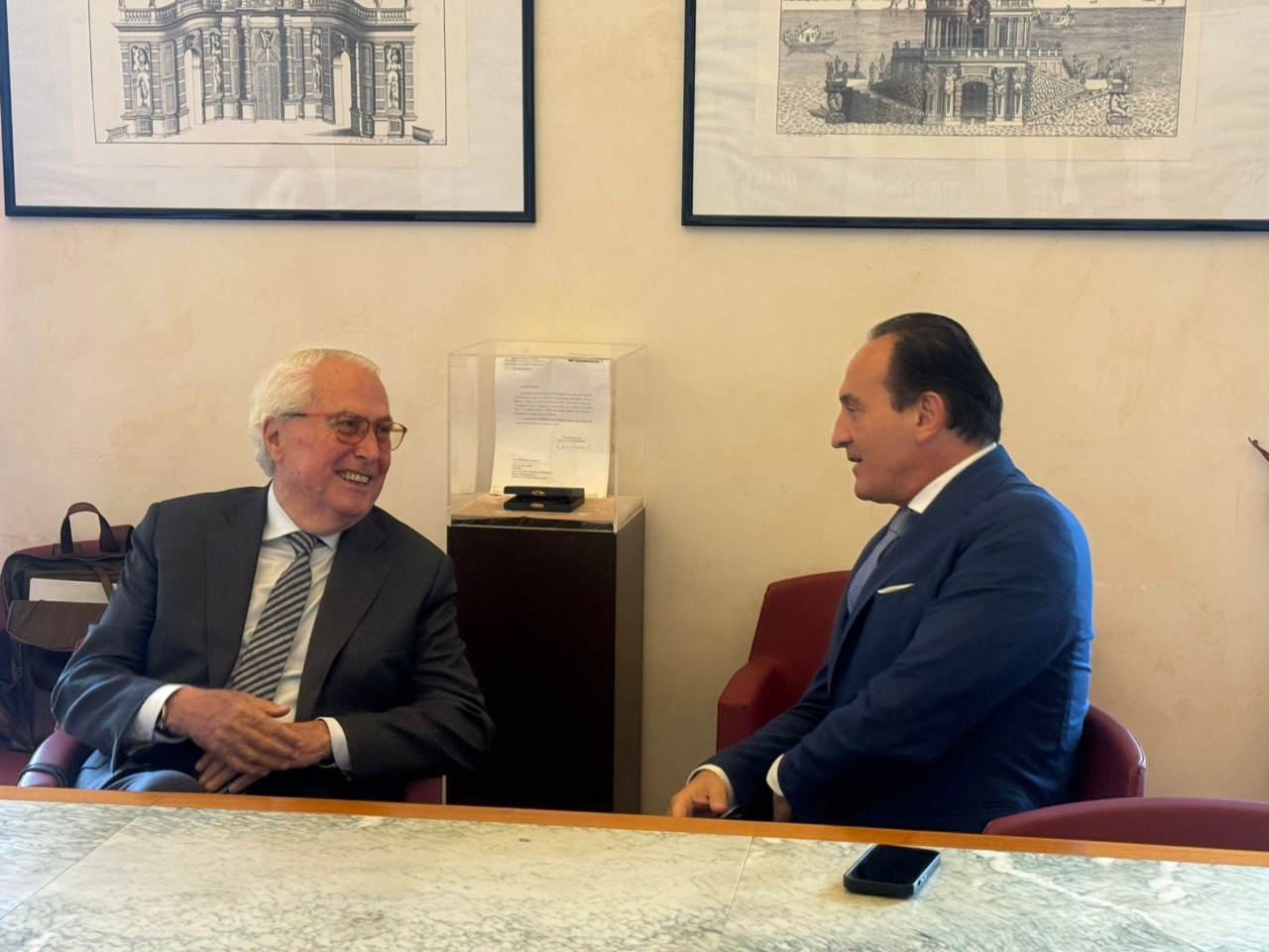 Il sindaco Roberto Scheda ha incontrato, alla Reggia di Venaria, il presidente della Regione Alberto Cirio