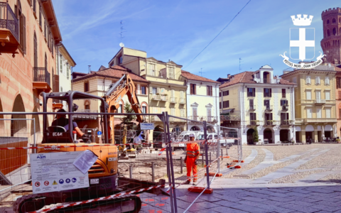 Lavori in Piazza Cavour: parte il percorso di riqualificazione del centro di Vercelli