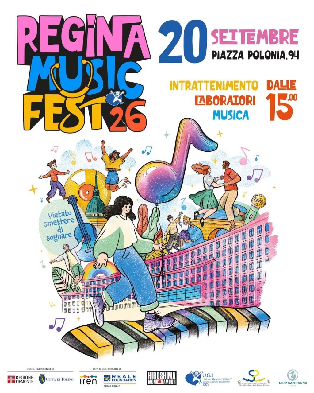 La quarta festa della musica per i bambini del Regina Margherita