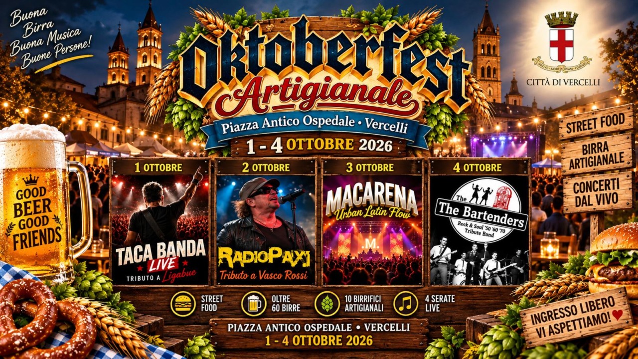 Quattro giorni di Oktoberfest a Vercelli