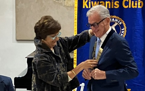 Passaggio di Campana al Kiwanis Vercelli: Piero Medri è il nuovo presidente